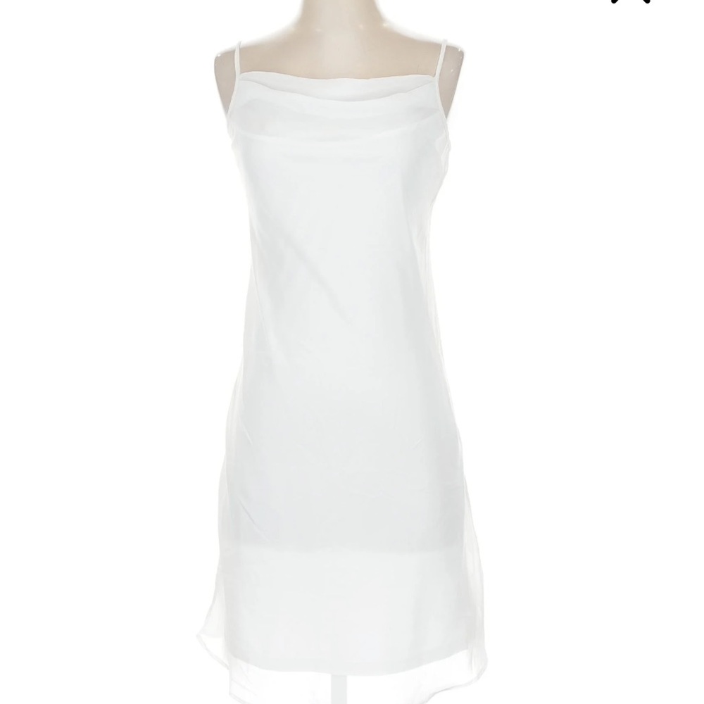 Tash and Sophie Elegant White Draped Dress